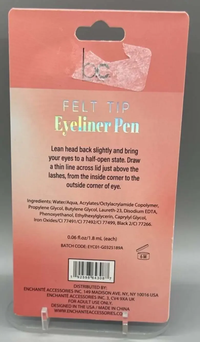 Beauty Concepts Felt Tip Eyeliner Pen 2 Pack Extreme Black Cat Eye Winged NEW